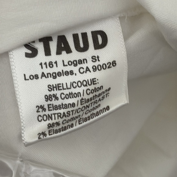 New STAUD Demi Dress White Tiered Maxi Cotton 3/4 Sleeves Size S - Picture 11 of 16